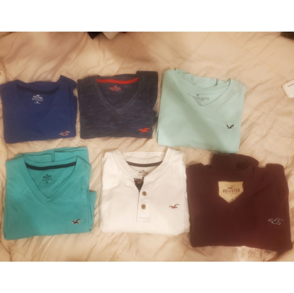 Hollister & American Eagle tee bundle